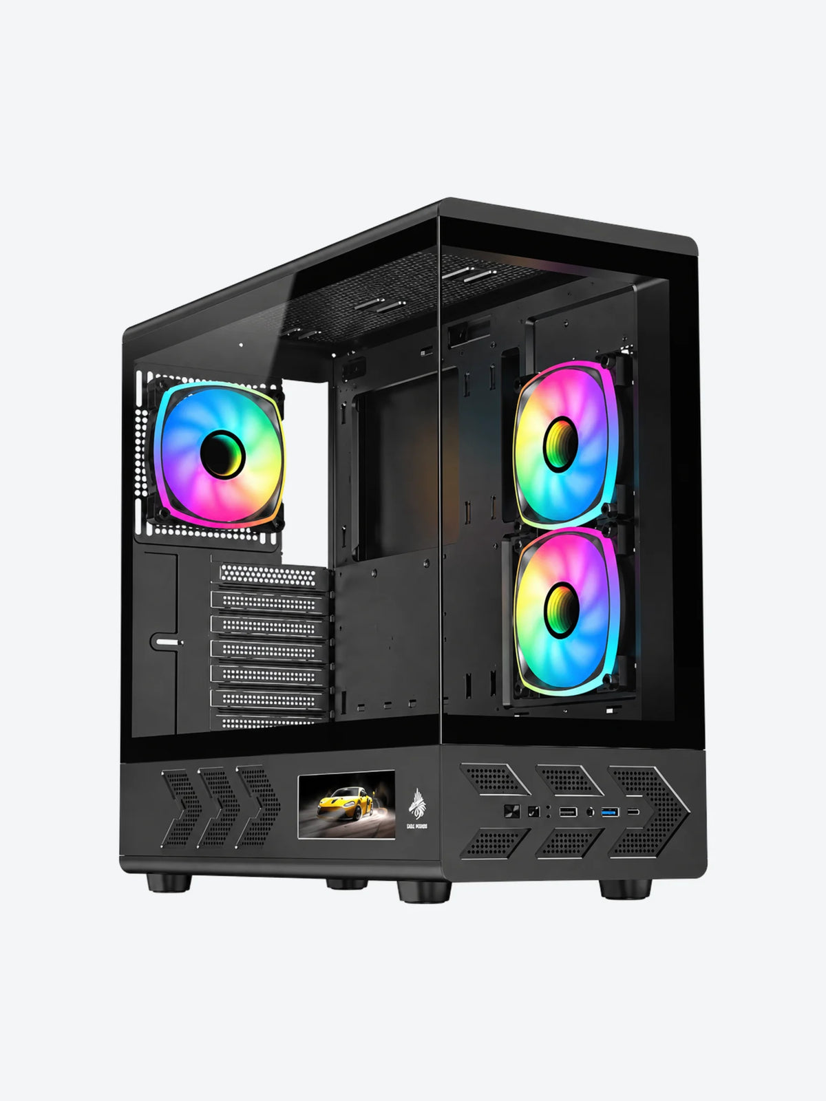 CASE EAGLE WARRIOR CG01J6RA001C MID TOWER SIN VENTILACION INCLUIDA CON VIDRIO TEMPLADO SIN FUENTE-1