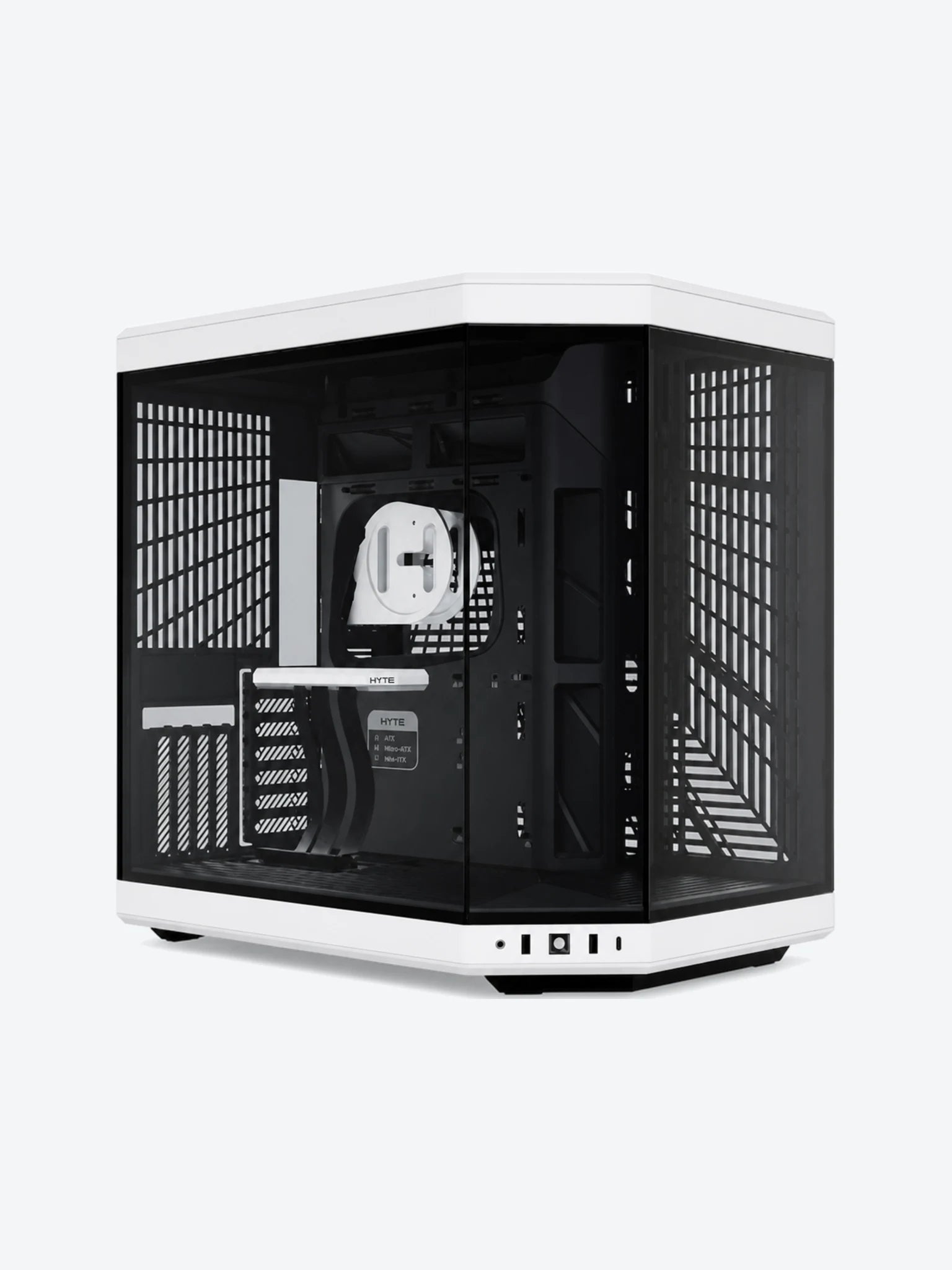 CASE GAMING HYTE Y70 MID TOWER SIN VENTILACIÓN CON VIDRIO FRONTAL Y LATERAL CS-HYTE-Y70-BW