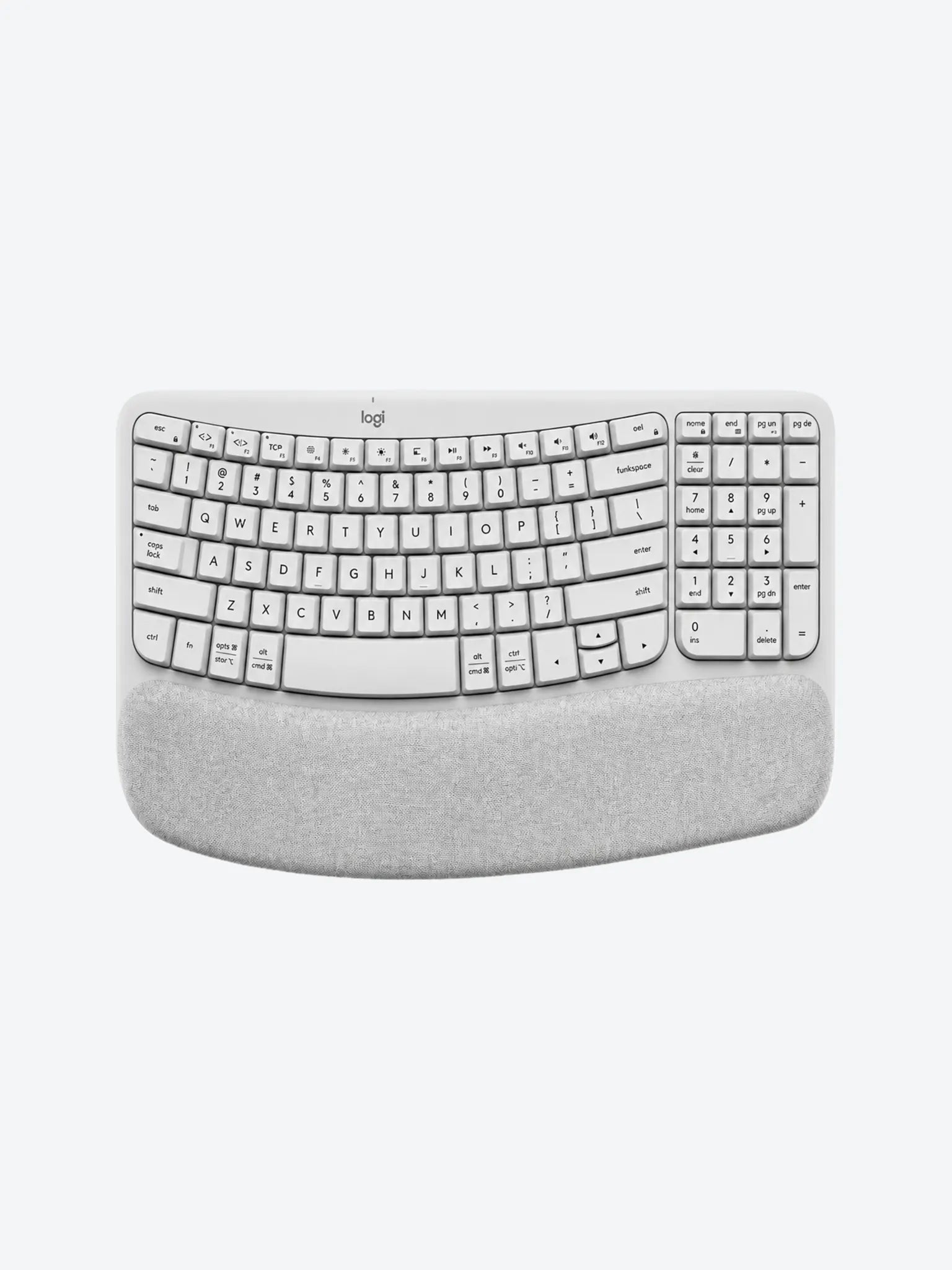 Logitech - Keyboard - Wave keys - Spanish - Off white