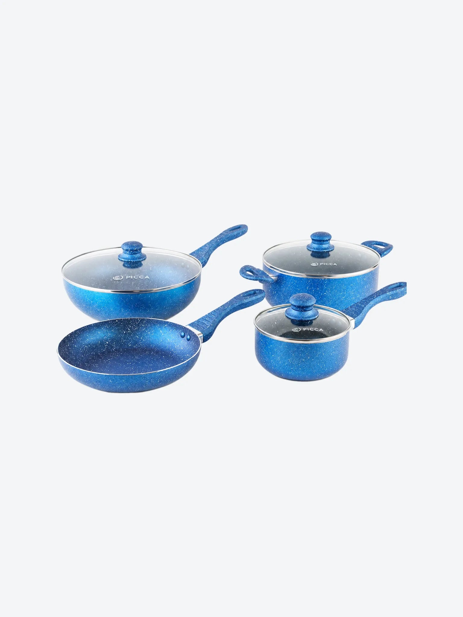 Bateria de Cocina Picca Monza PI007BTA 7 Piezas Dyflon Color Azul