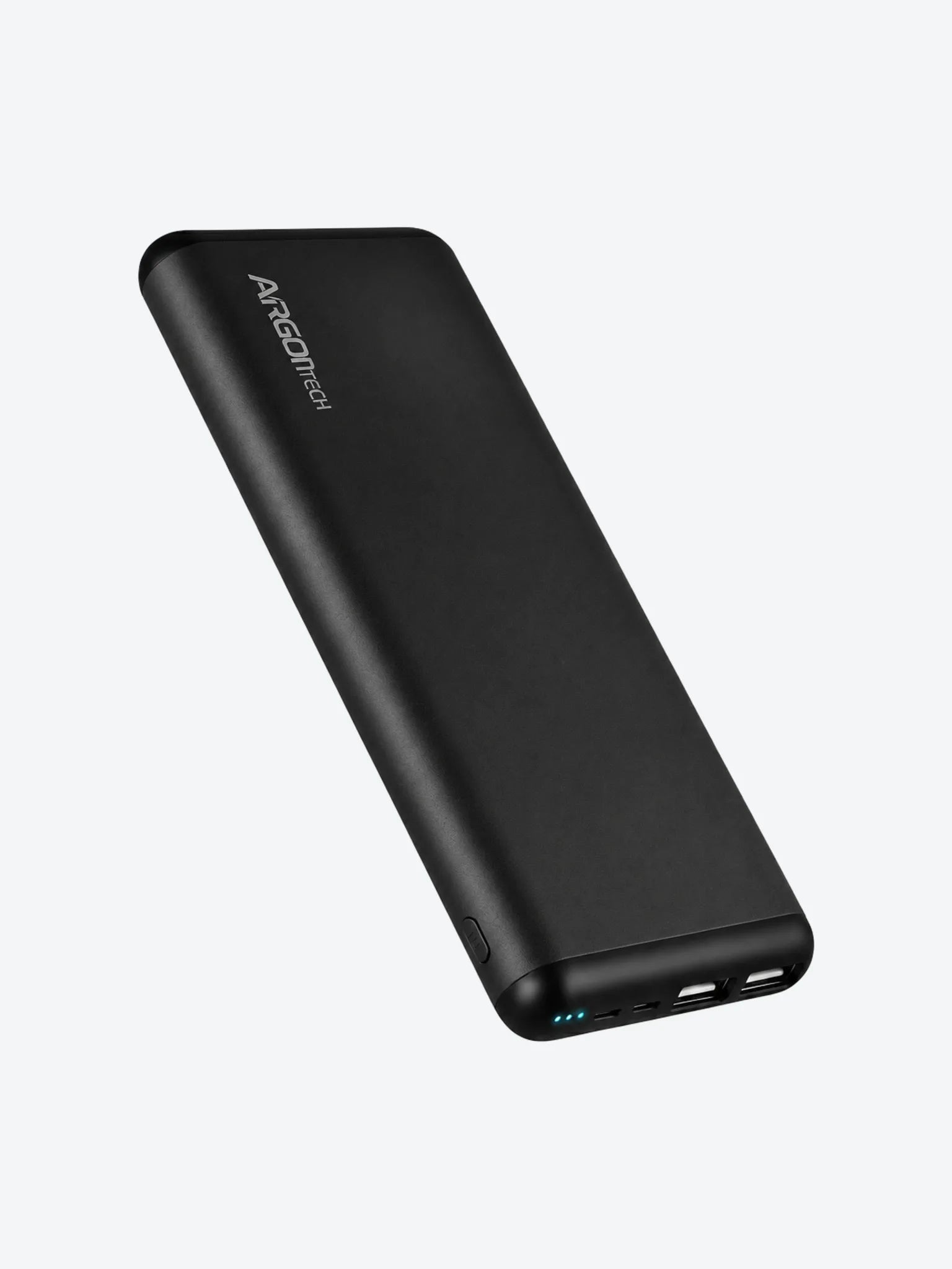 Cargador de Batería Externo S12 Delgado de Aluminio 12,000 mAh - Negro -Doble Entrada: Micro-USB / T