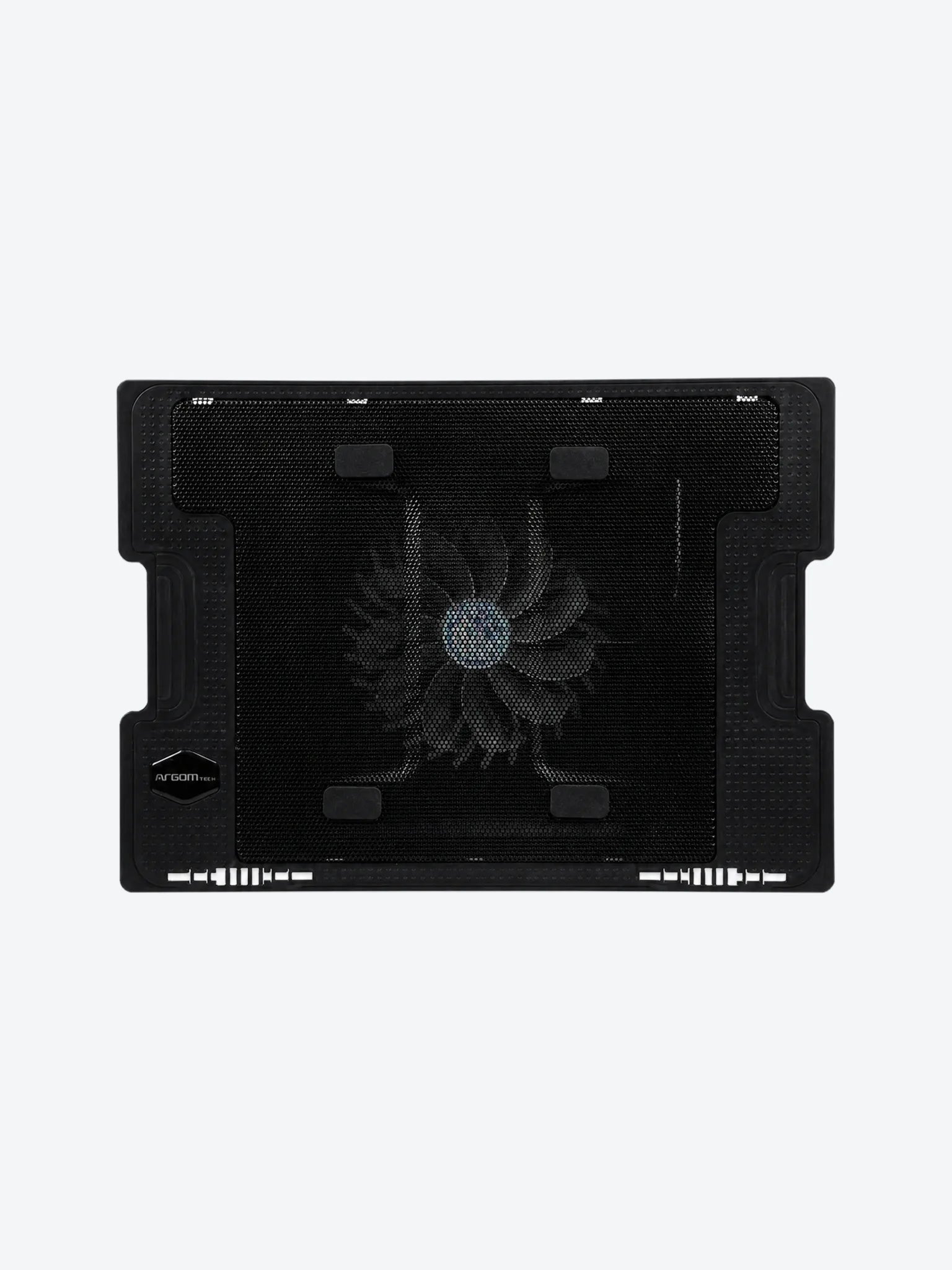 Base Argom ARG-CF-1594 Ajustable Para Portatil Con 1 Ventilador LED y 2 Puertos USB 2.0