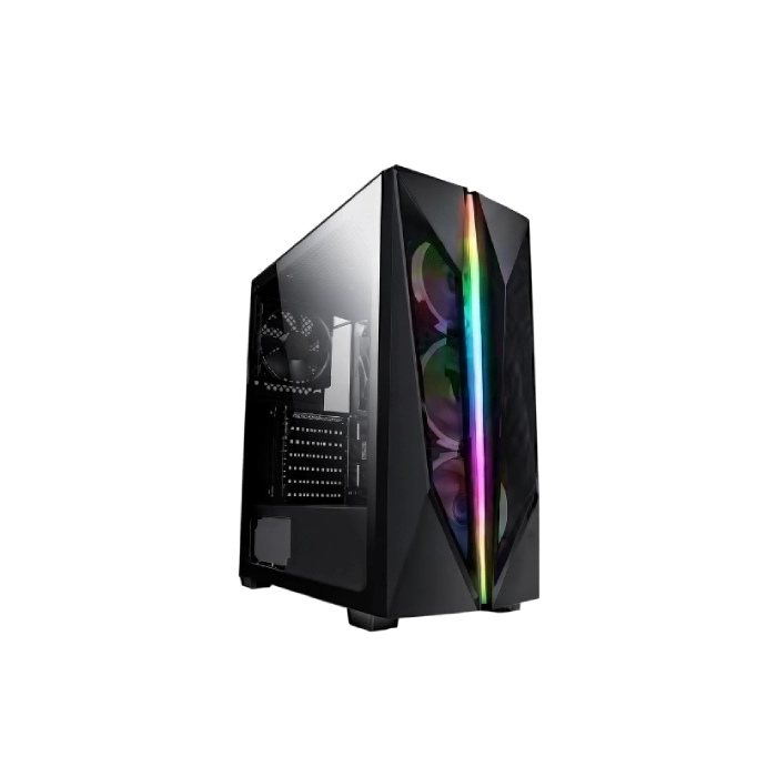 Case Gamer X-Lion H2-530 Tempered Glass Side Panel + 3 12cm Fans USB2.0*2+USB3.0*1+Hd Audio