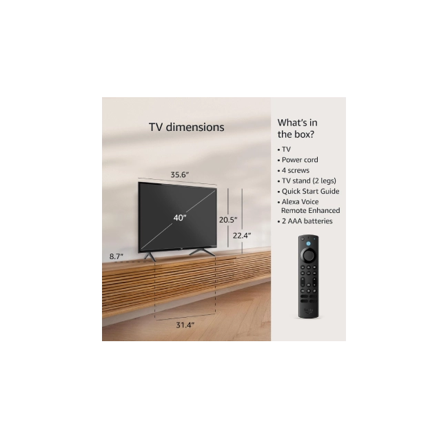Televisor Inteligente Amazon Fire TV 2 Series de 40” en HD Control Remoto Por Voz Alexa de Fire TV-5
