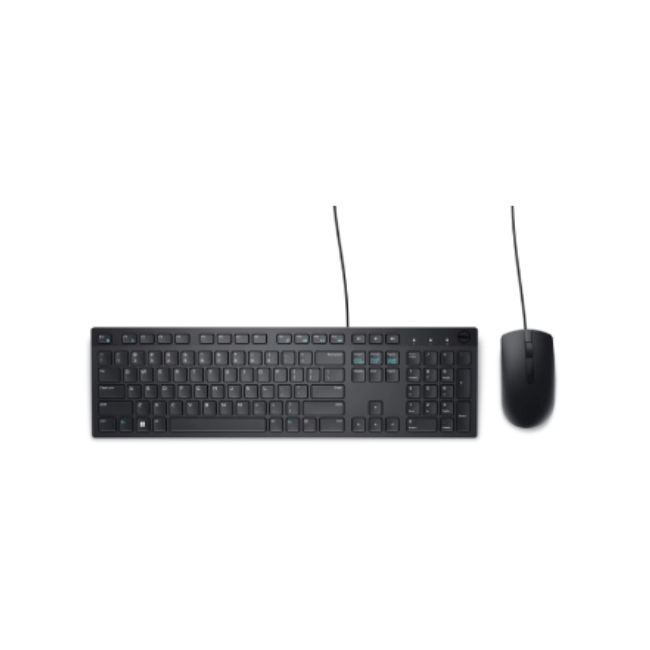 Dell - KM300C - Keyboard and mouse set - Spanish - Wired - USB - Black-4