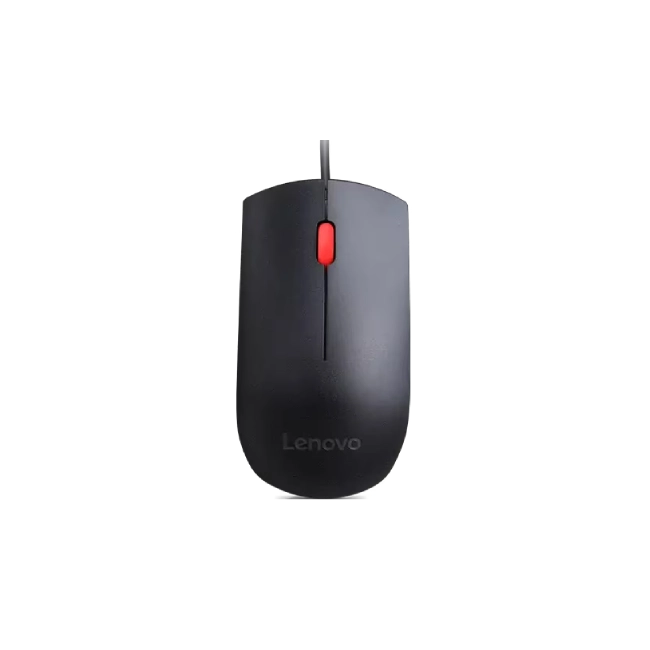 Lenovo Essential - Ratón - diestro y zurdo - óptico - 3 botones - cableado - USB - negro-5
