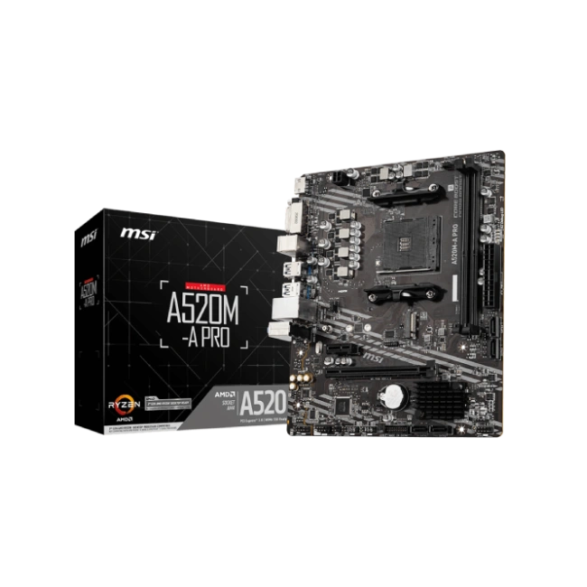 MSI - Motherboard - A520M PRO DDR4 2DIMM AM4  VGA--5