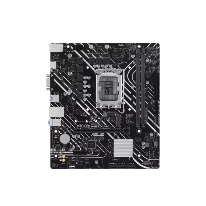 ASUS - PRIME H610M-K - Motherboard - Micro ATX - LGA1700 Socket - Intel H610 - para Core i7 / para Core i5 / para Core i3 / para Celeron / para Pentium - Intel HD Graphics - DDR5-1