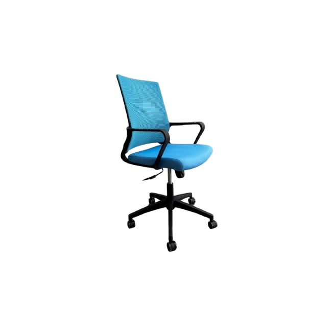 Silla de Oficina MG-WB-019-B1-BK De Mesh y Tela Con Respaldo Color Negro-4