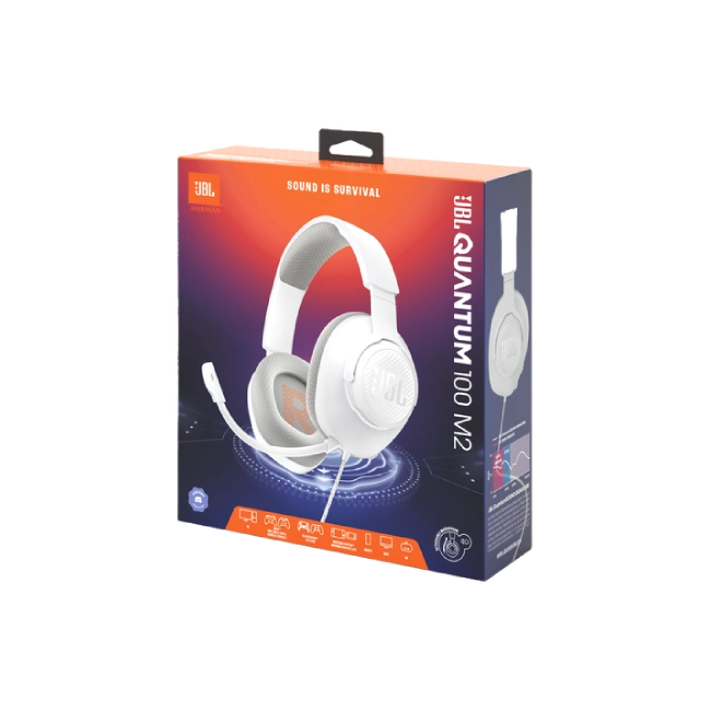 JBL Quantum - Headphones - White - JBLQTUM100M2WHTAM-6