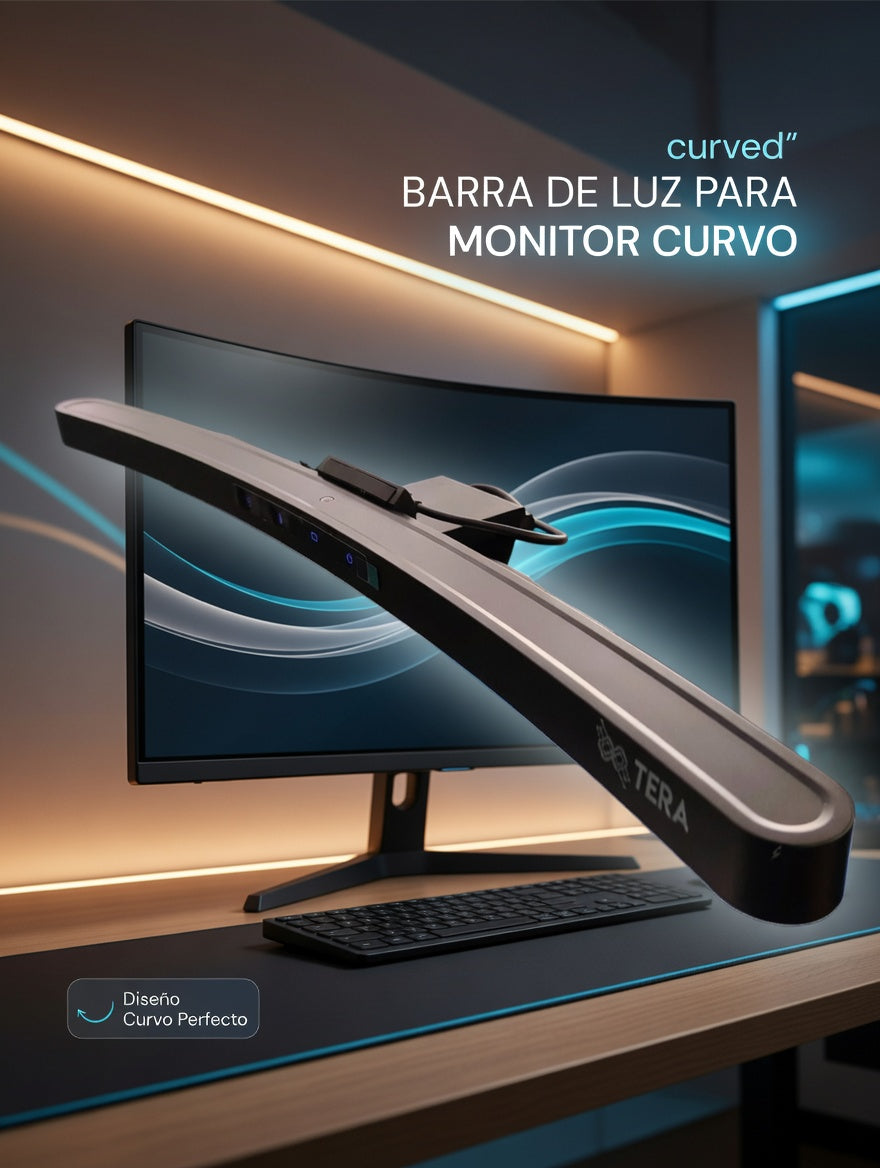 Barra de Luz Para Monitor Curvo TR-LI-HY-0213BK Color Negro-3