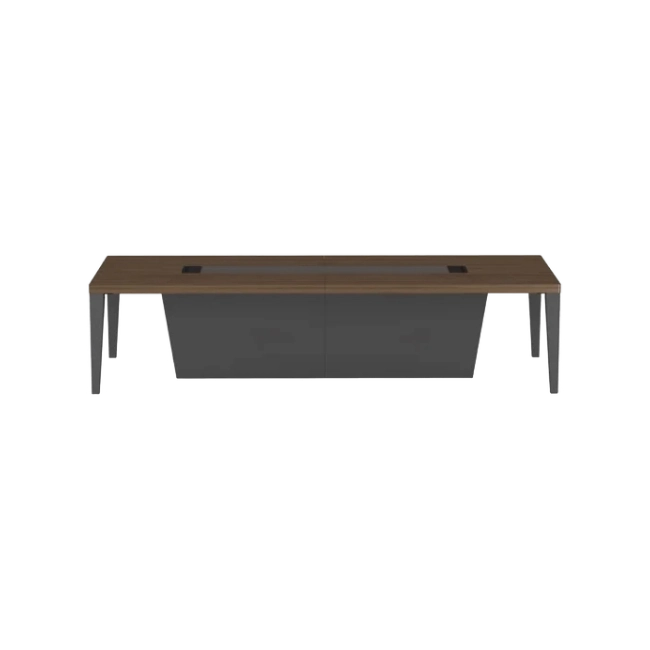 Escritorio de Reuniones Perry 60MM MDF Color Madera con Gris