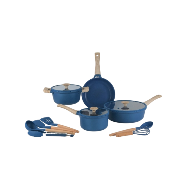Bateria de Cocina Picca Faro PI0013BCA 13 Piezas Color Azul-3