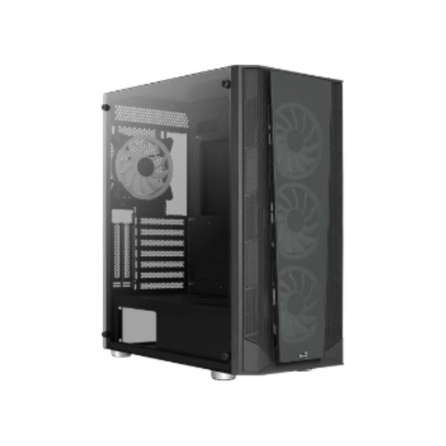 Case Aerocool FRGB PRISM-G-BK-V2 MID Tower Ventiladores 4 de 120mm con Vidrio Vidrio Lateral y Frontal Color Negro-2