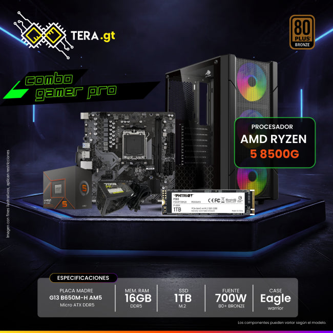 CPU Combo Gaming - Ryzen 7 5700G con Tarjeta Grafica