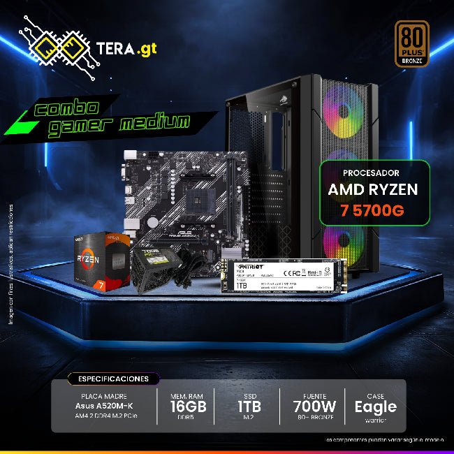 CPU Combo Gaming - Ryzen 7 5700G - PRO-2