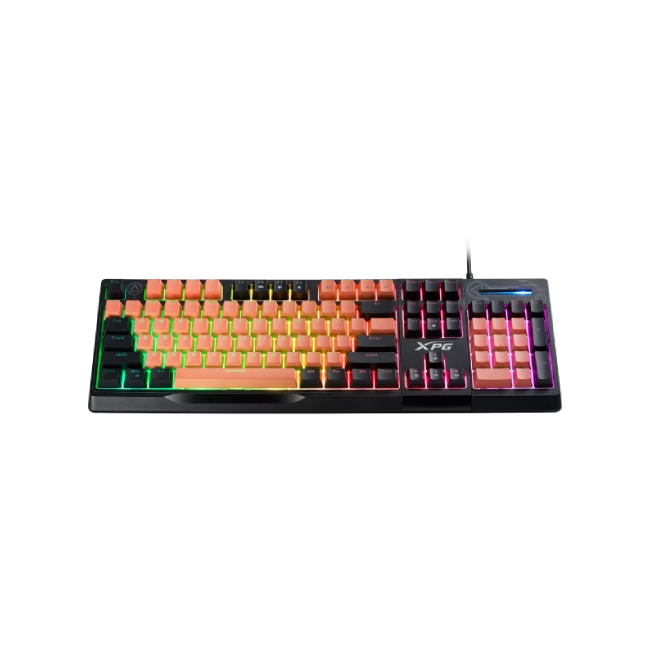 Teclado Alambrico Gaming RGB Adata XPG Seeker Mera Membrana USB  SEEKER105Z-BK/OGCES Color Negro con Naranja-4