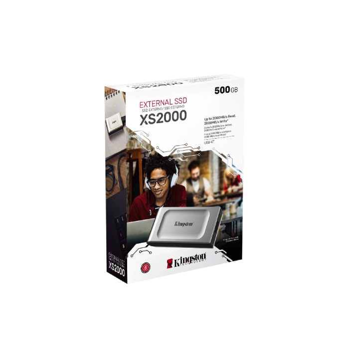 Disco Solido Externo Kingston XS2000 500 GB Portable USB 3.2 Gen 2x2 USB-C conector-8
