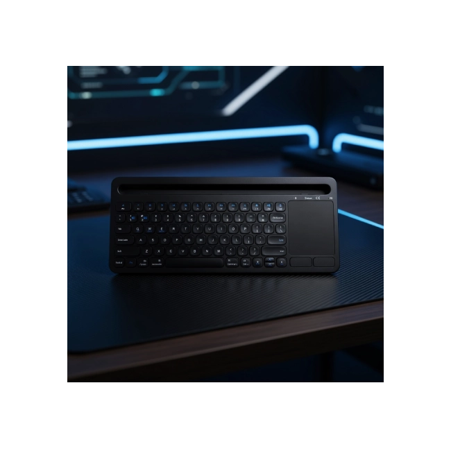 Teclado Tera TR-821BK-WK Inalambrico Multidispositivos Color Negro