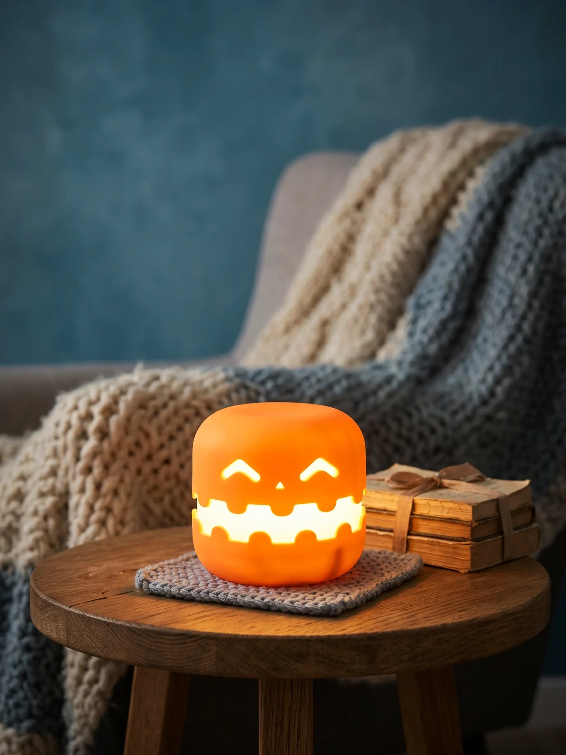 Lampara Led Tera de Calabaza HBKNGD-01 Color Naranja