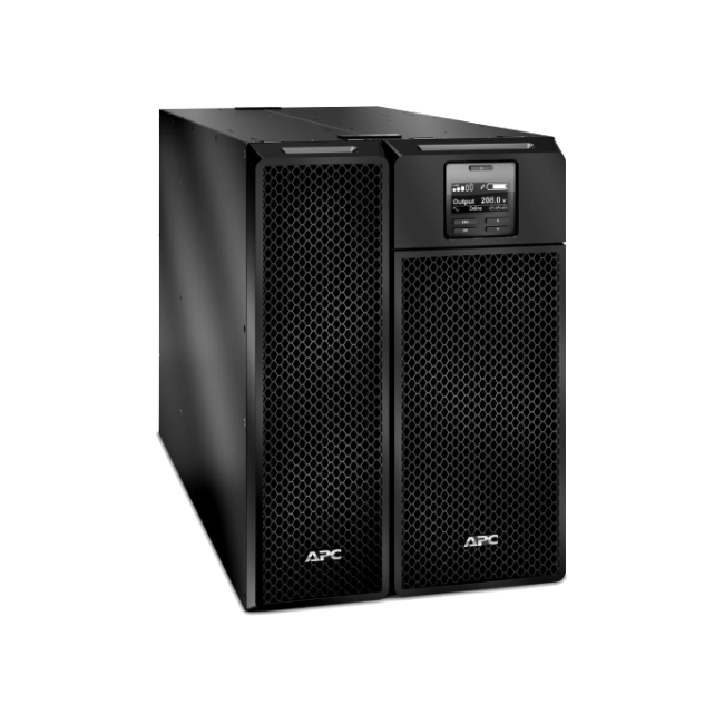 APC Smart-UPS SRT 6000VA - UPS - CA 208 V - 6000 vatios - 6000 VA - Ethernet 10/100, USB - conectores de salida: 16 - negro - con Transformador reductor de 208/240 V a 120 V