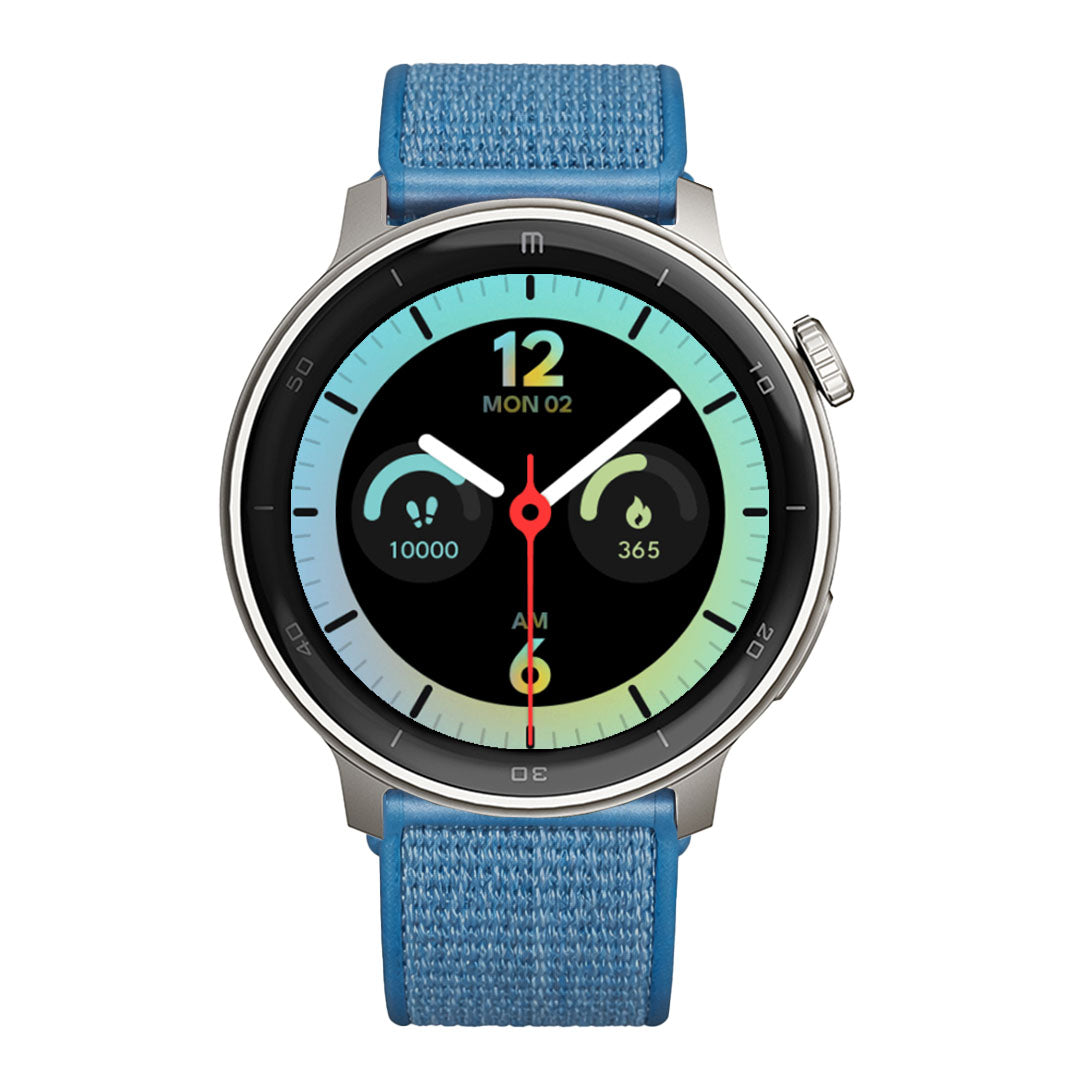 RELOJ T8 GRIS + PULSERA VELCRO AZUL GRISACEO