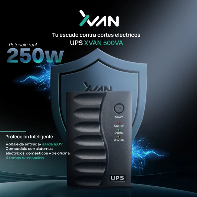UPS Xvanwere LND-500-12V-240W 500VA / 240W LED 12V / 4.5Ah 1 Nema 120VAC 60/50Hz-2